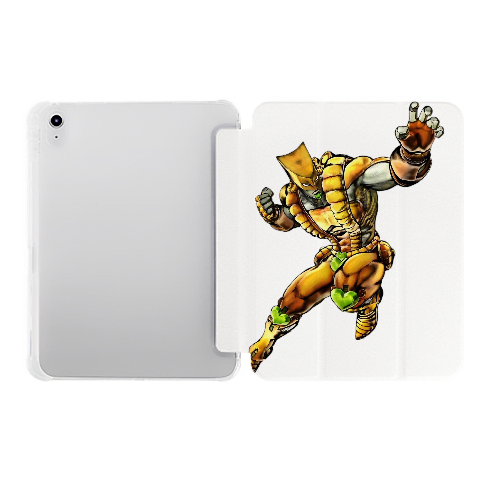 （画像用） ジョジョの奇妙な冒険 ディオ?ブランドー JoJo's Bizarre Adventure Dio Brando IPad ケース ペン収納付き 三つ折りスタンド PUレザー×シリコン 対応機種9.5/10.5/10.9インチ